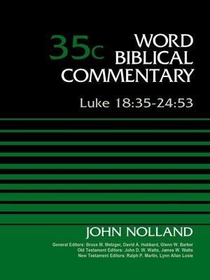 cover image of Luke 18:35-24:53, Volume 35C